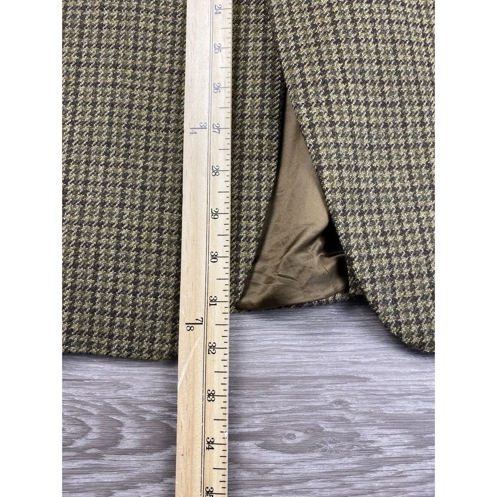 Chaps Ralph Lauren Men's Vtg Wool Herringbone Tweed Sport Coat Blazer Brown 44 R